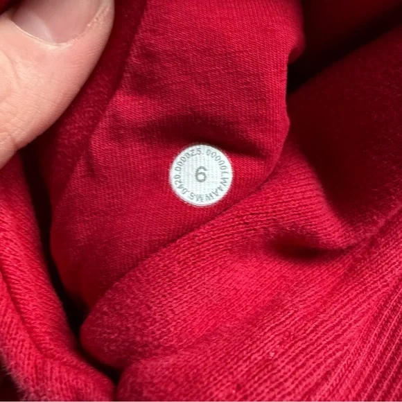 lululemon athletica full zip Scuba Vibrant Red Zip-Up Fleece Hoodie - Picture 6 of 14